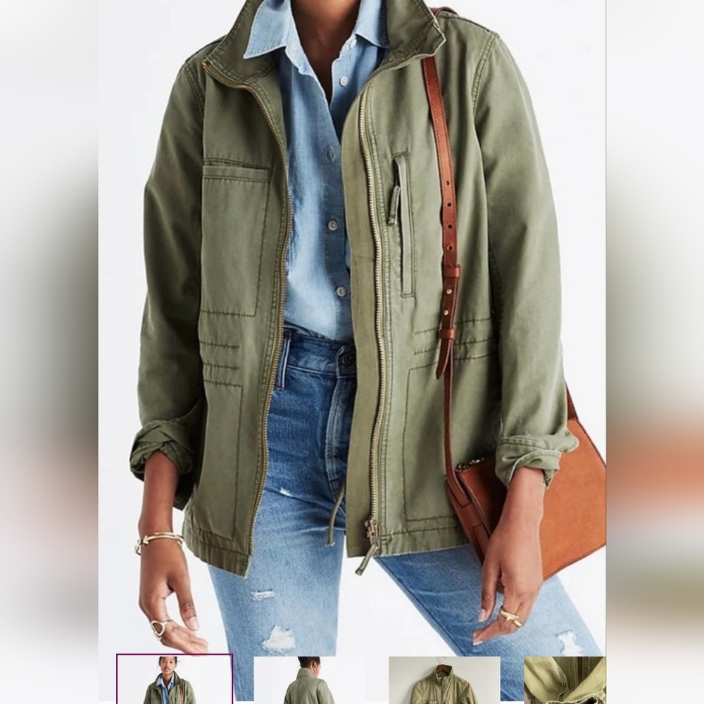 Madewell size L, green khaki utility jacket. Euc.